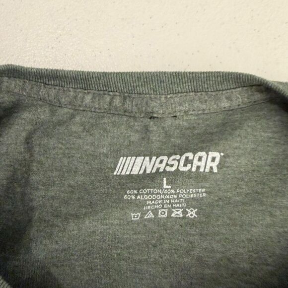 Nascar T-Shirt Large Green Flag Short Sleeve Crew Neck Logo Casual Printed - Picture 6 of 7